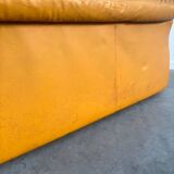 Grand canapé lounge vintage rembourré avec dossier, années 1970