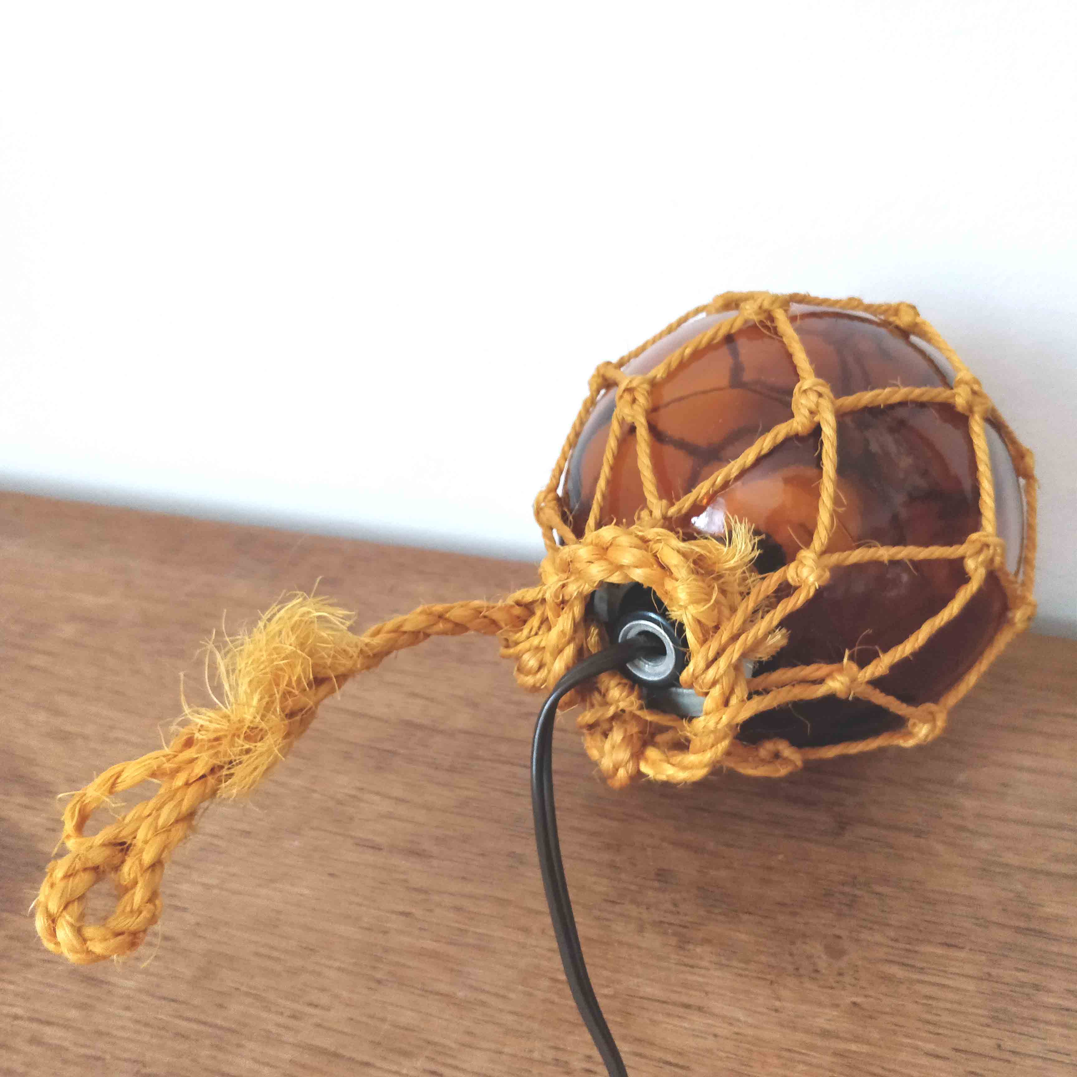 Float lamp peach amber ball