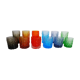 Set colored glass 'textured bark' by Geoffrey Baxter 60's