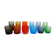 Set colored glass 'textured bark' by Geoffrey Baxter 60's