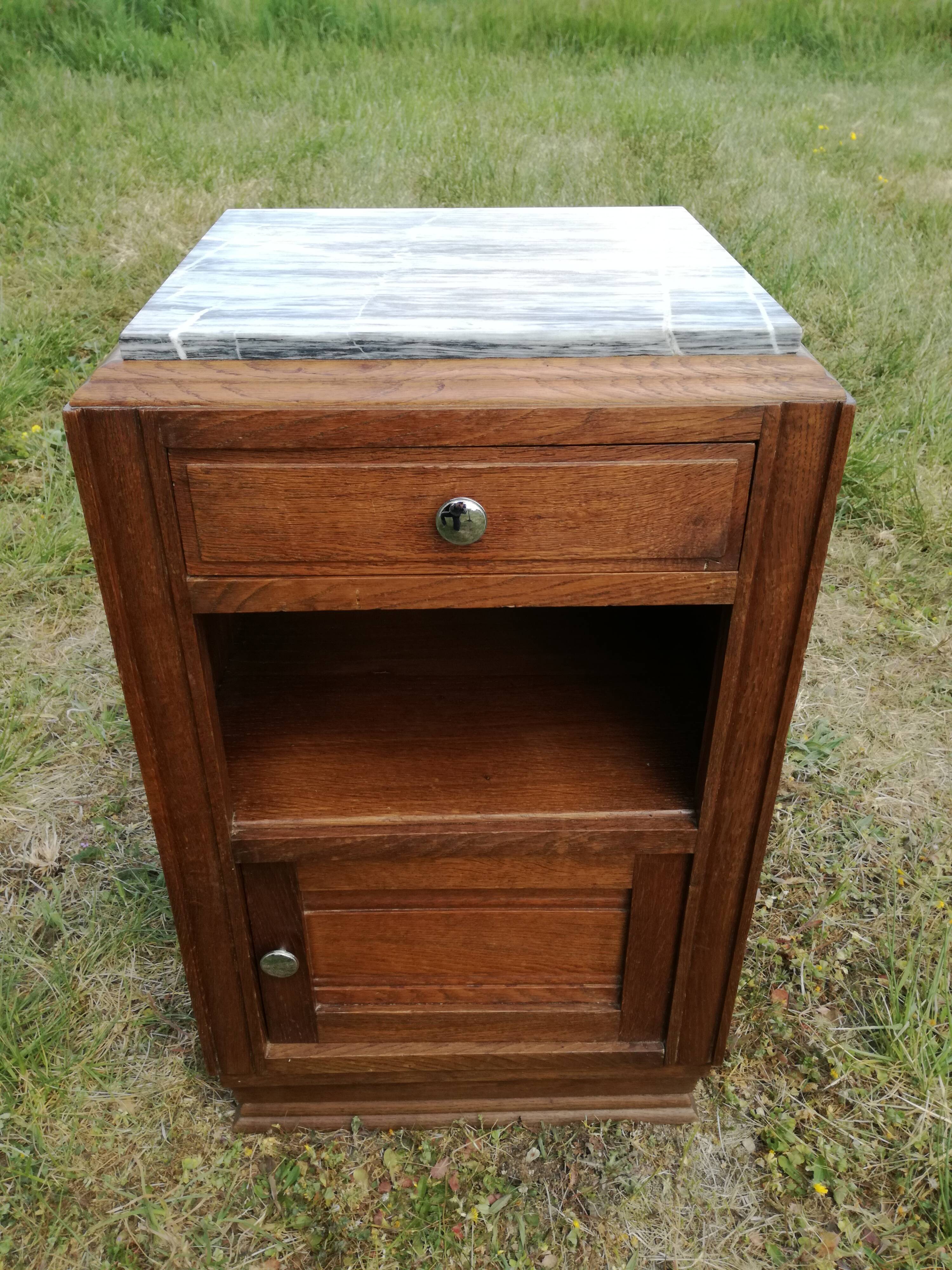 Art deco bedside on marble