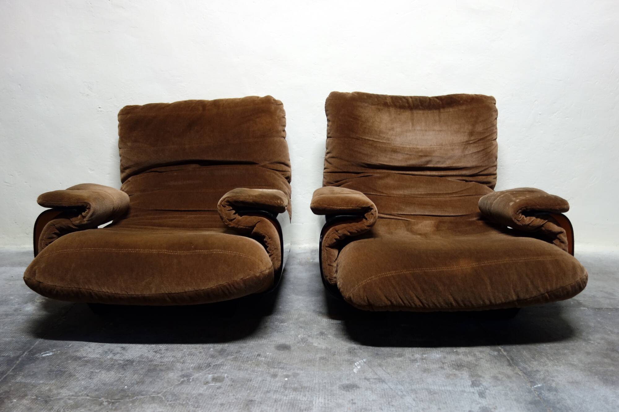 Pair of Marsala armchairs by Michel Ducaroy for Ligne Roset, 1970s