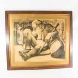 Art Deco lithograph 1926 Rense Hamstra 80x60cm