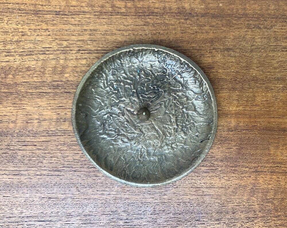 Mid-Century Brutalist Bronze Candleholder, 1960s