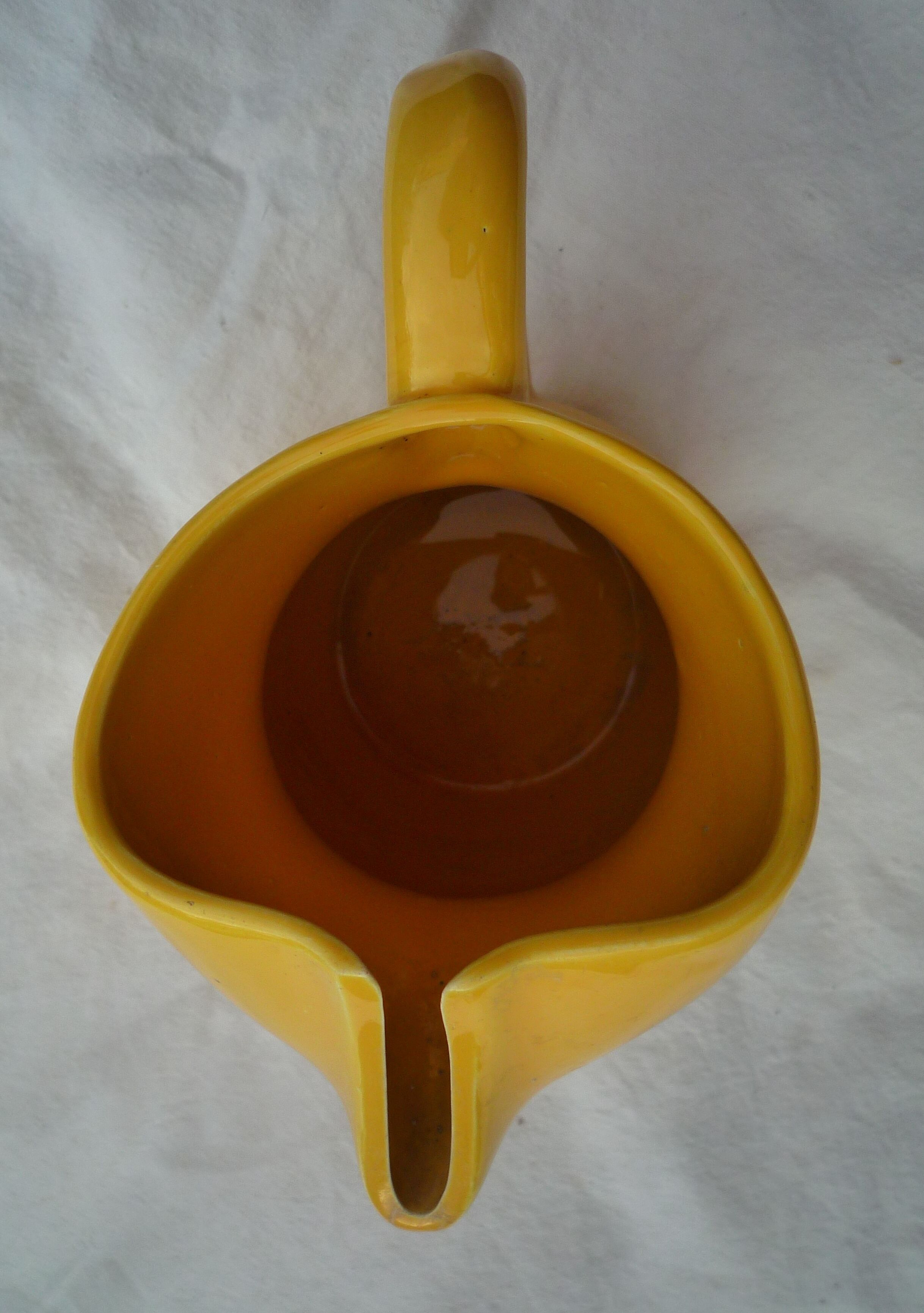 Vintage shepherd pitcher in yellow earthenware, excellent condition