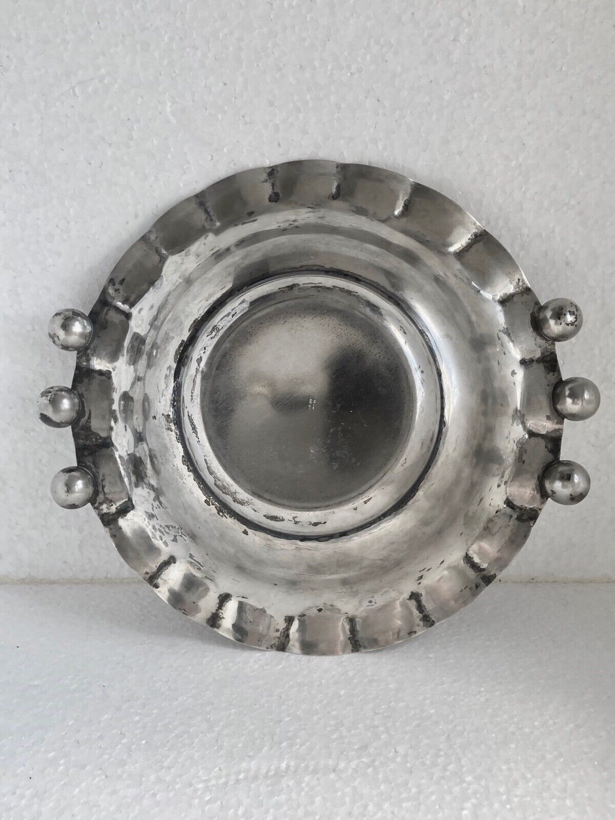 Coupe ou coupelle art déco moderniste en métal argenté estampillé - a voir !!!