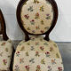 Pair of Louis XVI medallion chairs with canvas.