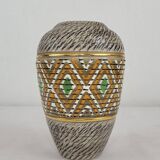 Stoneware vase signed Breugnot