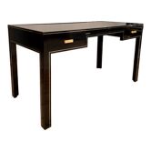 Black lacquered office by Pierre vandel Paris circa 1970