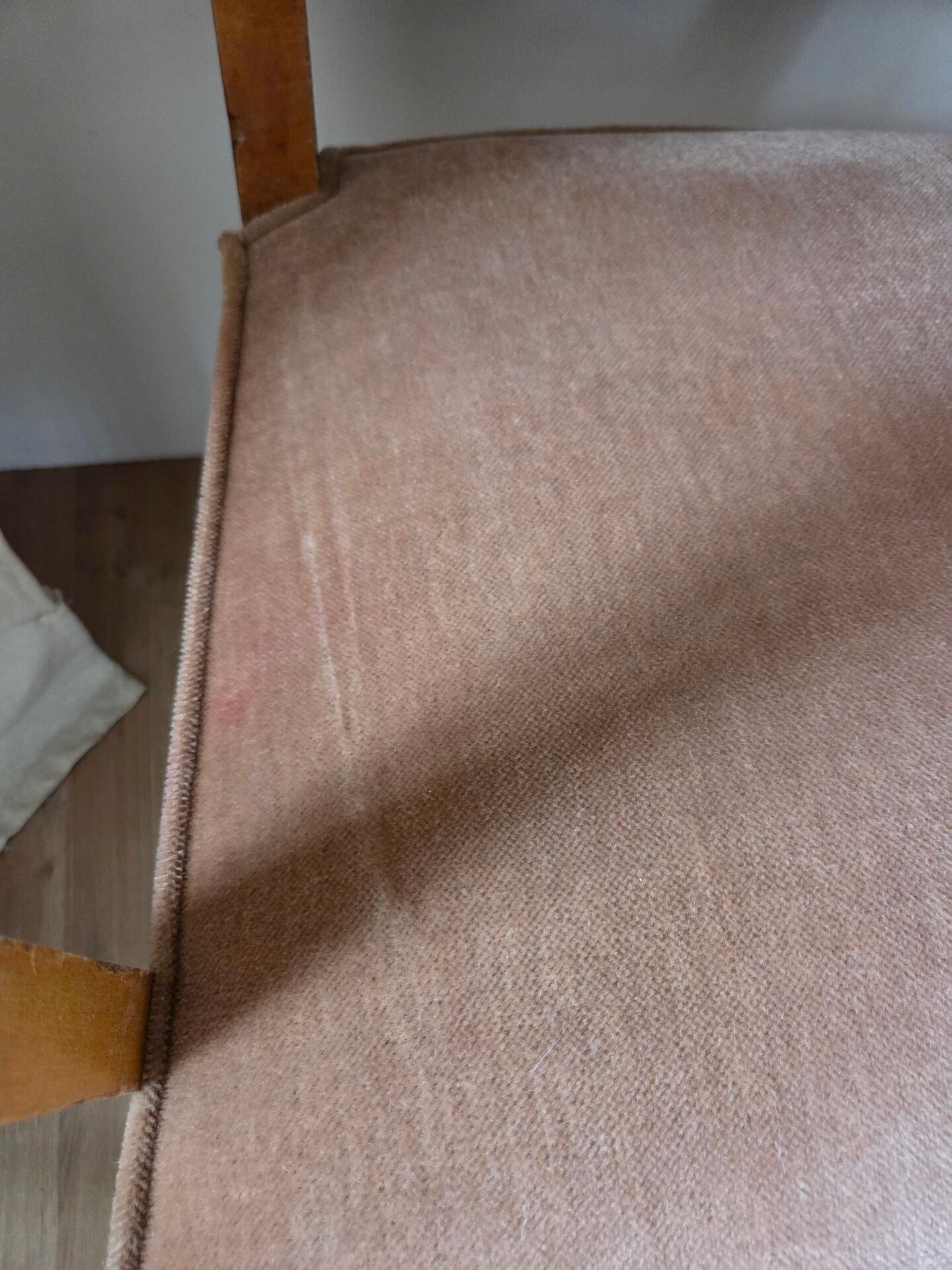 Pair of old rose bridge armchairs