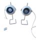Pair of vintage eyeball lamps