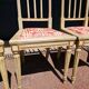 Set of 4 Louis XVI style chairs - In gray lacquered wood