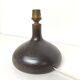 Vintage ceramic lamp signed F. Comte lampshade flowers