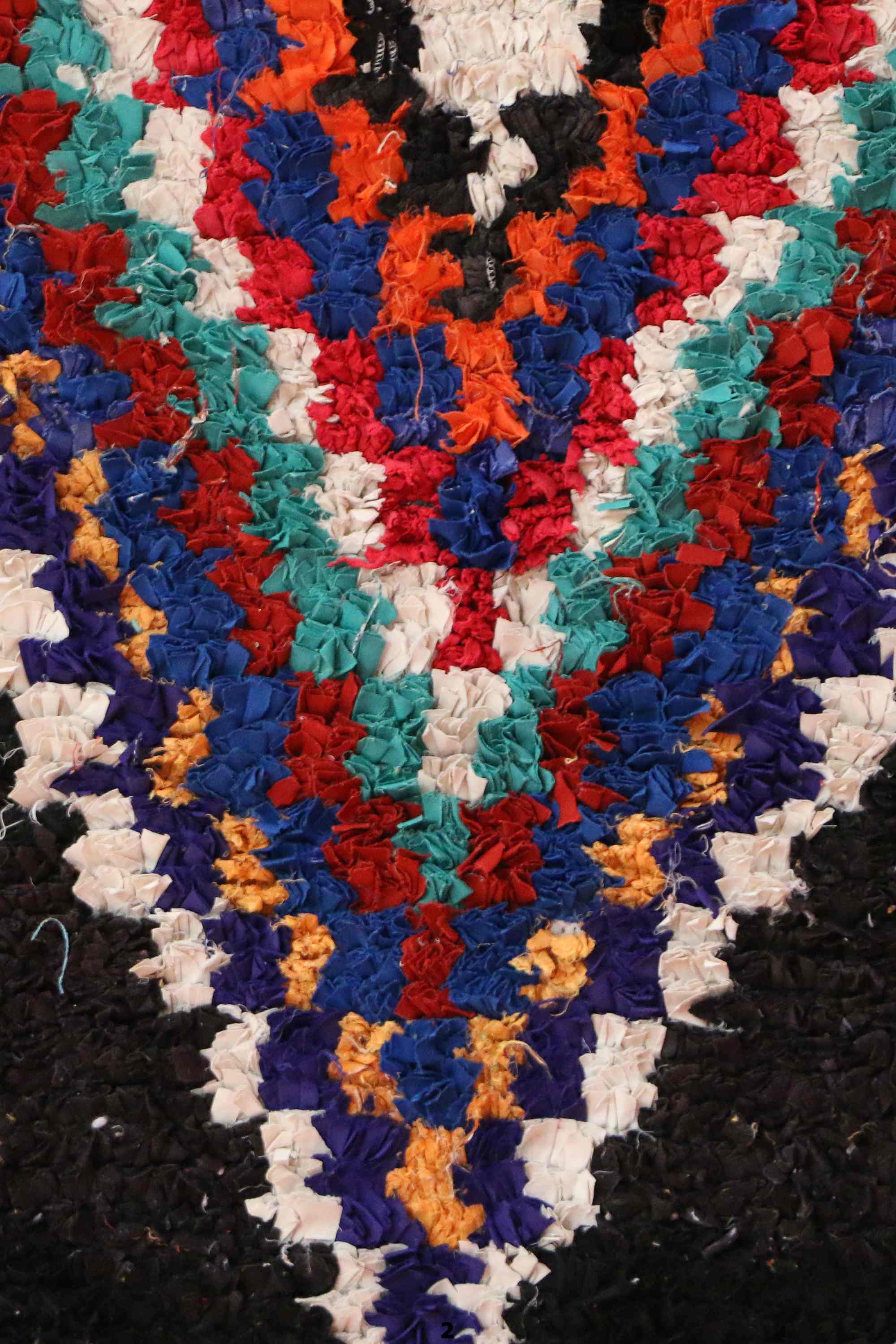 Tapis Marocain Boucherouite -  108 x 145 cm