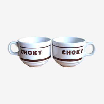 Duo tasses choky churchill england vintage