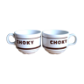 Duo tasses choky churchill england vintage