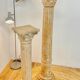 Colonnes en bois sculptées chapiteau corinthien