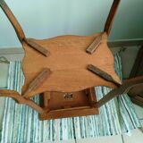 Art Deco side table wooden top