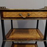 Table d'appoint antique Napoléon 3 avec marqueterie