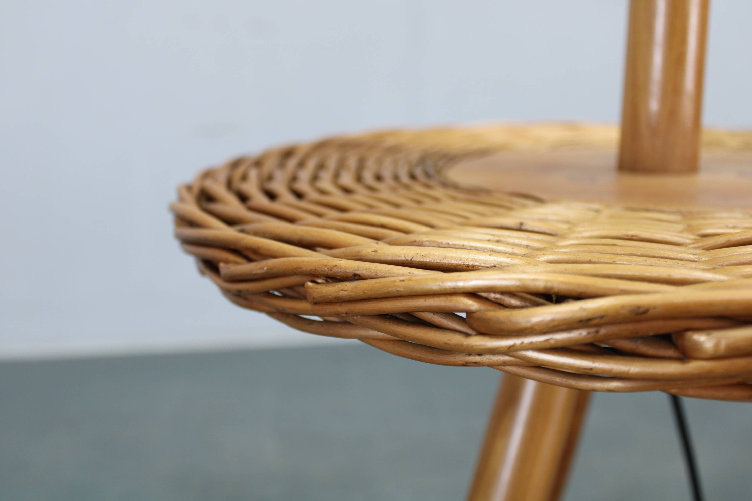 1970s Jan Kalous Wooden Floor Lamp for ULUV, Czechoslovakia