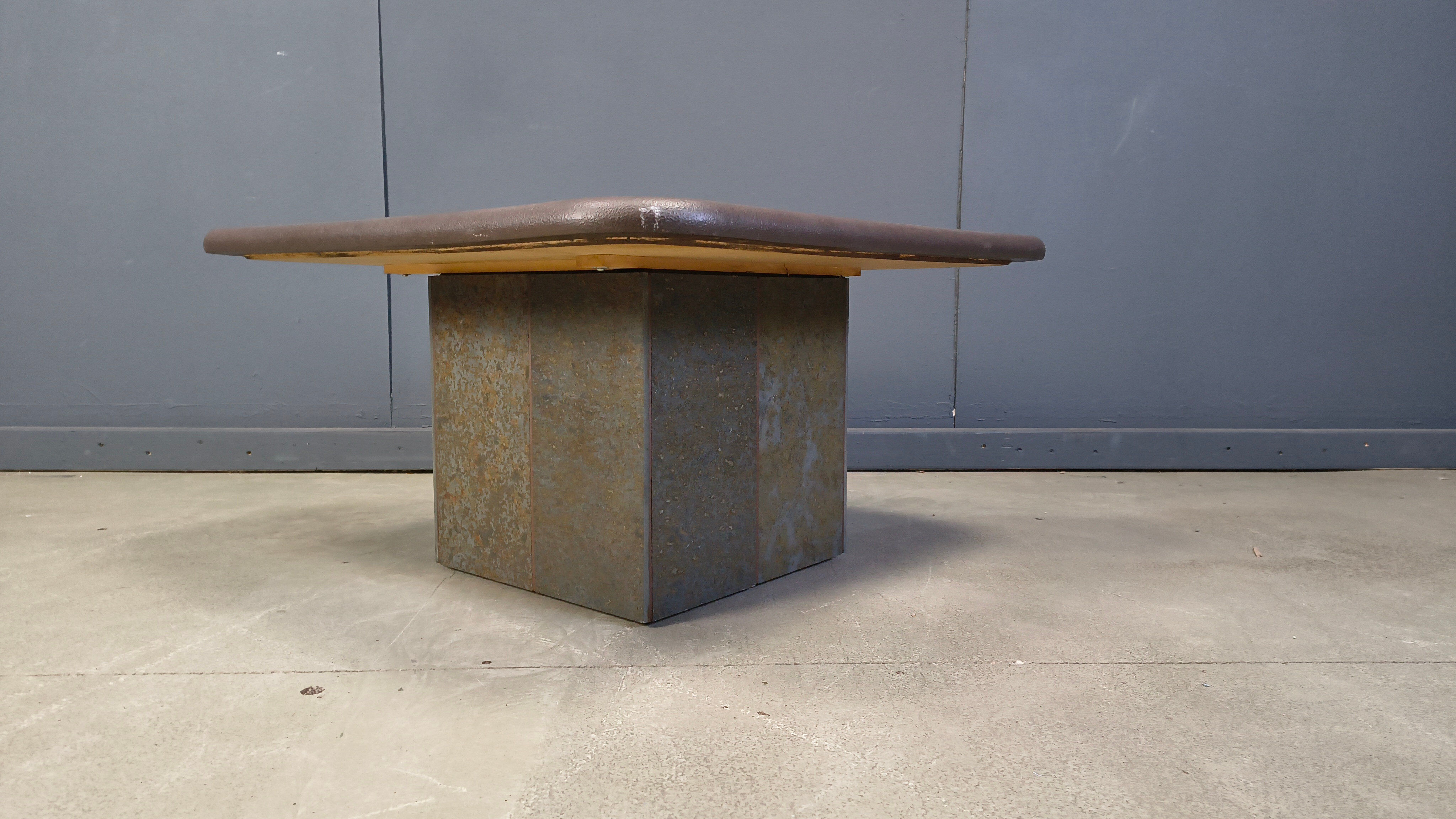 Vintage triangular Kingma style coffee table, 1970s