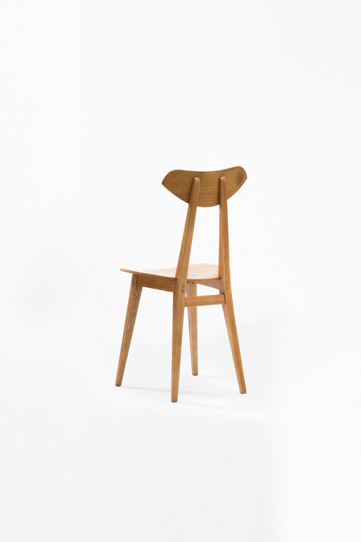 Set of 4 ash chairs by Wanda Genga from 50s