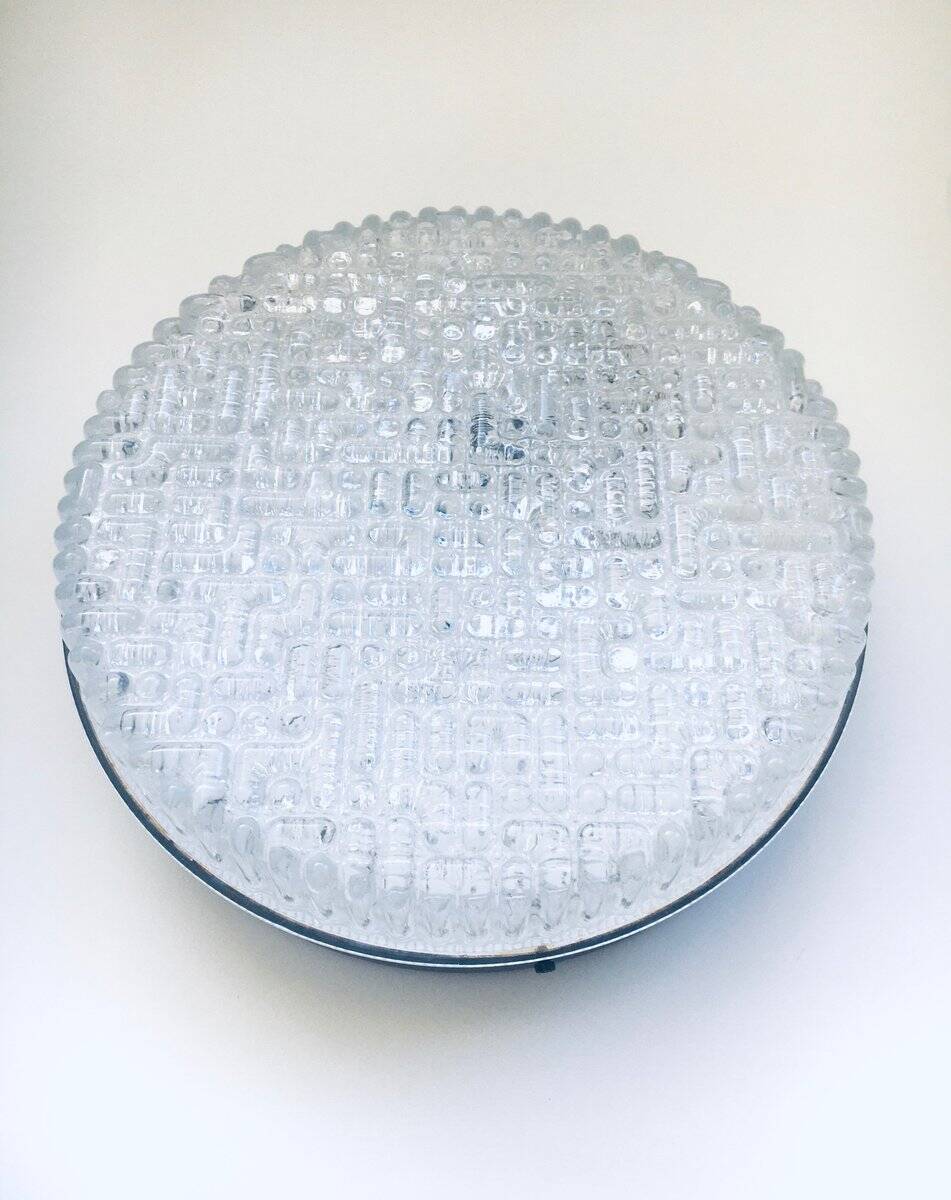 Space Age Glass Sconce Wall Lamp by Glashütte Limburg, 1960s
