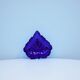 vintage blue glass bowl leaf shape
