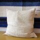 Handmade pouf cover - hand-woven recycled cotton - 90 x 90 cm