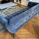Roche bobois parcours sofa 2pl 1/2 blue velvet fabric