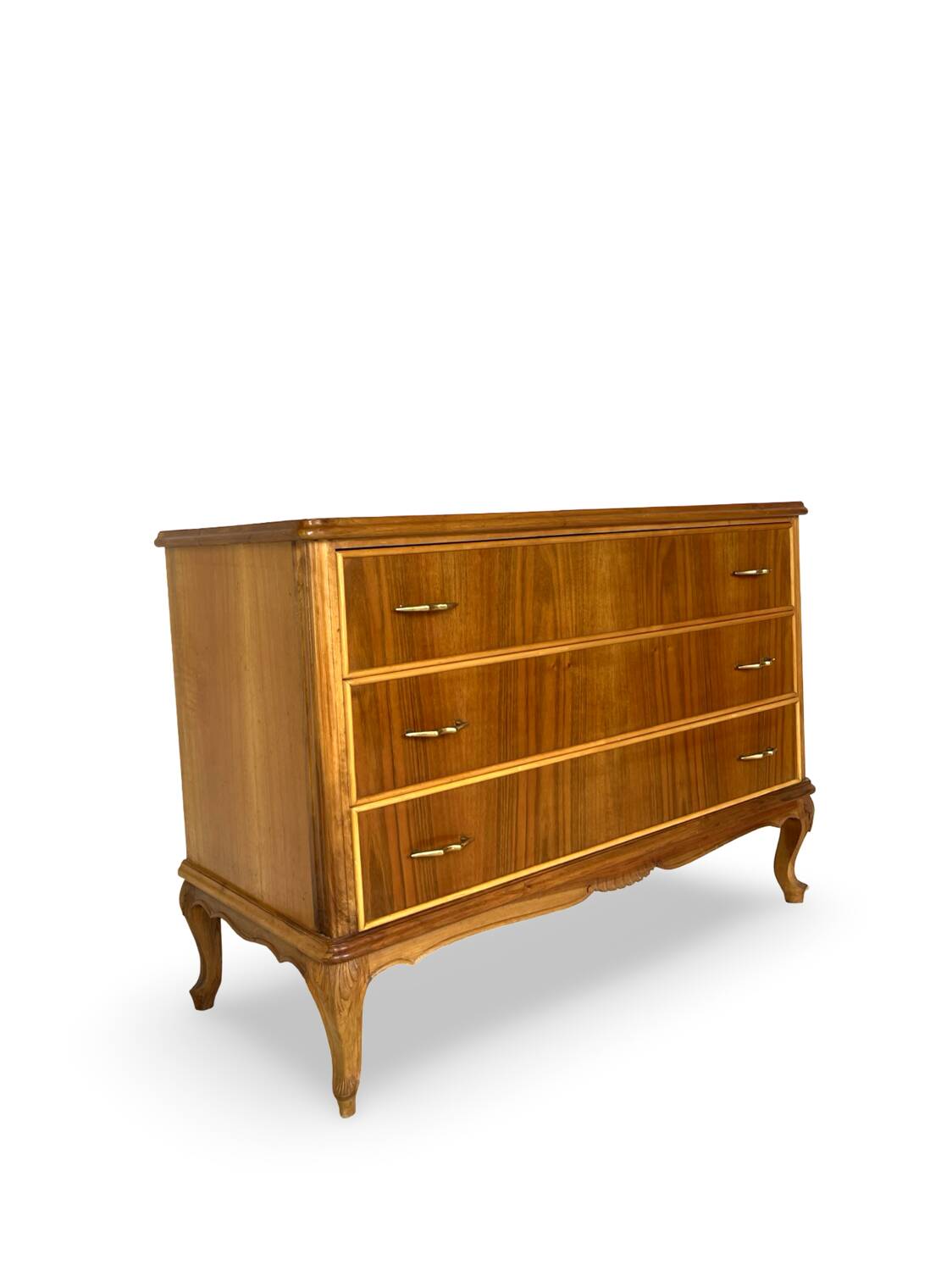 Commode italienne en noyer du milieu du siècle, années 1960.