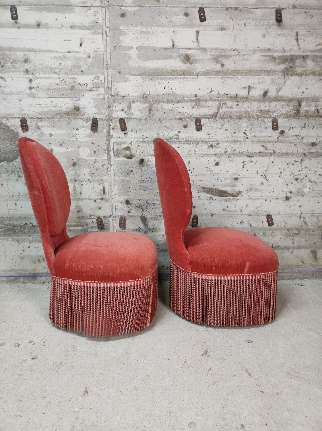 Pair of toad armchairs