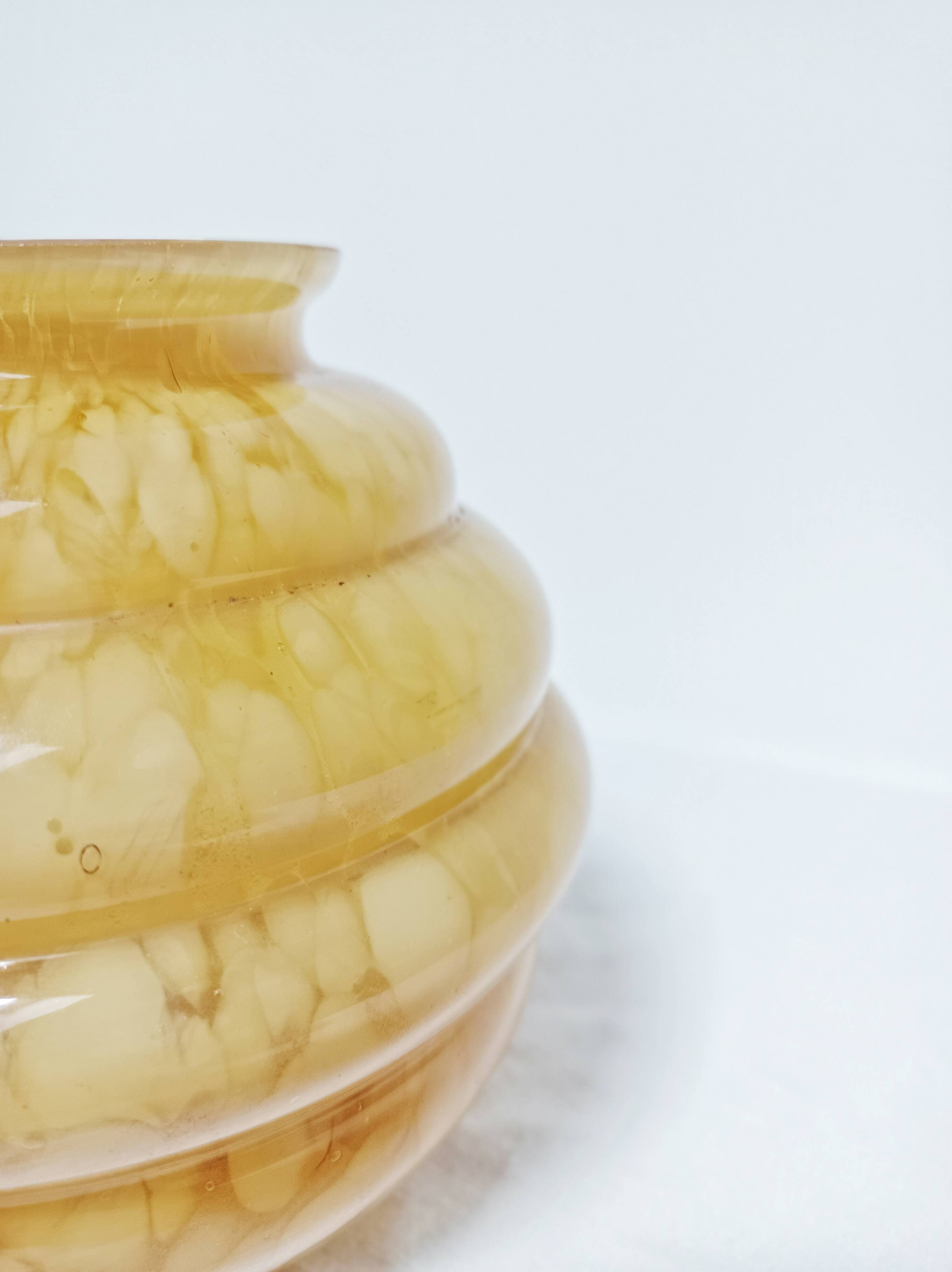Clichy glass round vase