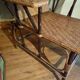 Braided rattan chaise longue 1920-30