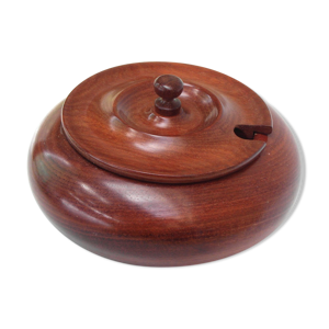 Boîte ronde en bois précieux