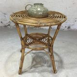 Vintage rattan coffee table