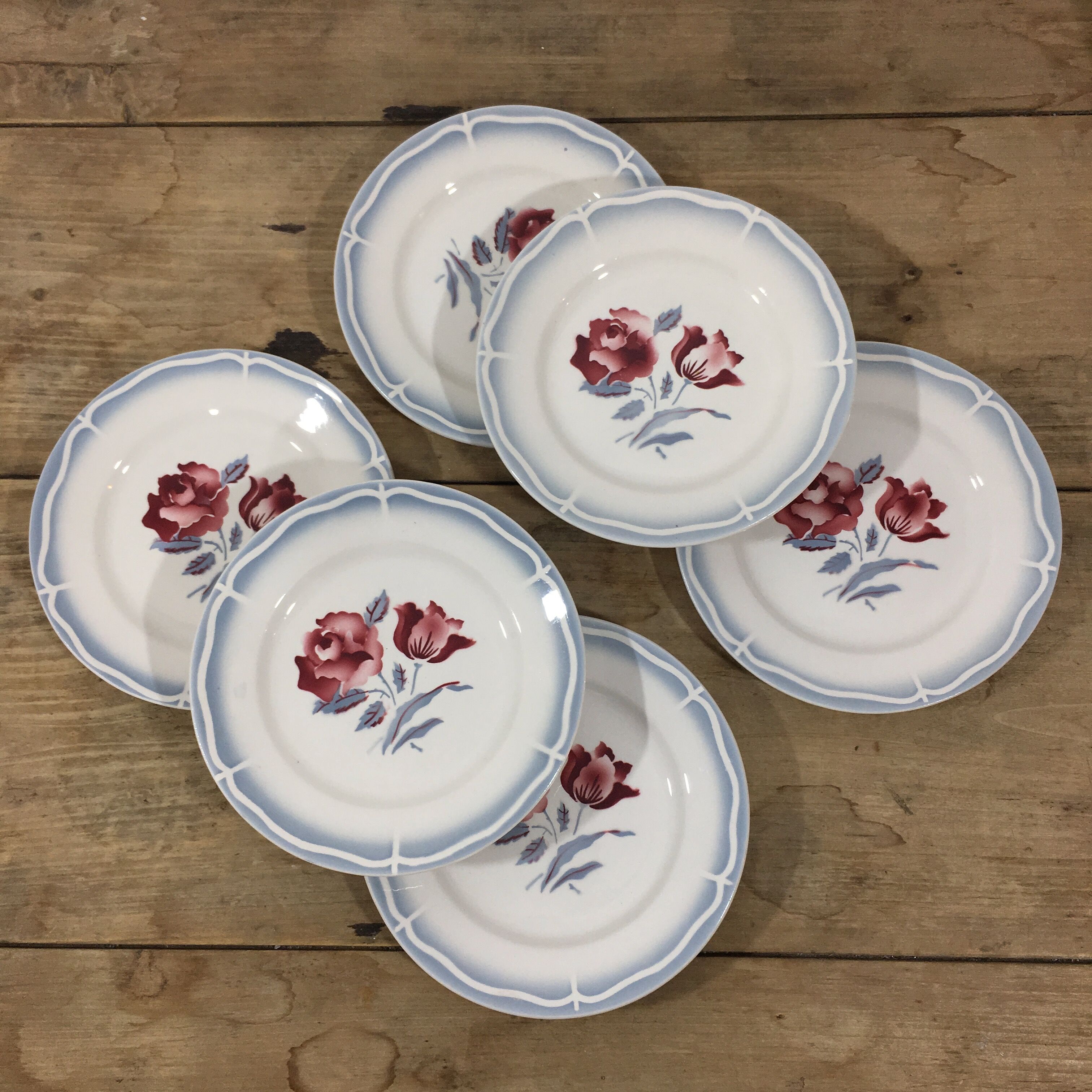 Lot de 6  assiettes Digoin