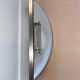 Rectangular wall lamp, brushed metal and glass