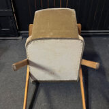 Pair of compass leg armchairs Velvet 1950