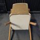 Pair of compass leg armchairs in velvet from the 1950s.