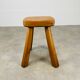Tabouret brutaliste bois massif déco chalet