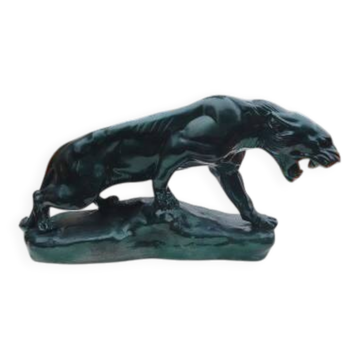 Plaster sculpture "panther" by Charles Valmont
