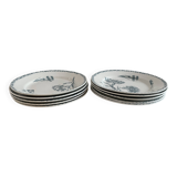 Set of 10 Lunéville ironstone soup plates, Oeillet model