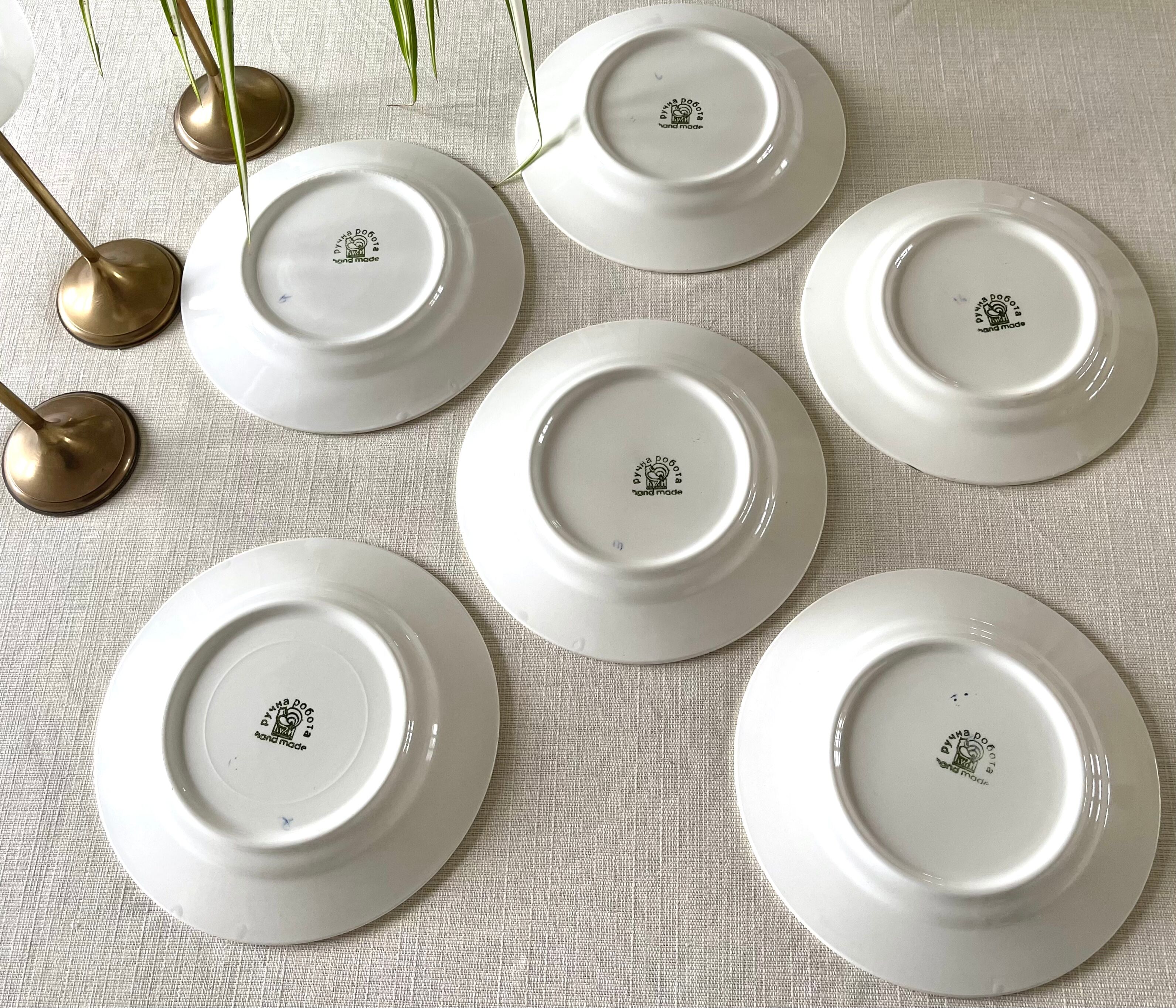 6 vintage Slave dessert plates