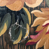 Aubusson tapestry cardboard. Bouquet of Louis XIII-style flowers