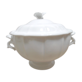 Soupière en faïence blanche de gien