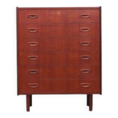 Commode en teck, design danois, années 1970, fabriquée au Danemark