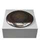 Large handmade metallic glazed ceramic bowl, circa 1980s–1990s.