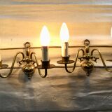 Pair of appliques 2 bronze lights in Dutch style