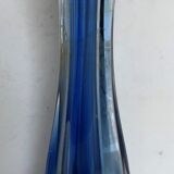 Soliflore vase in blue glass